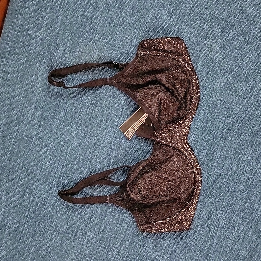 Body by Victoria unlined demi black lace 32DD